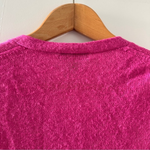J. Crew Pink Alpaca Merino Wool Blend V-Neck Knit Cardigan Women’s Size Medium - Picture 11 of 16